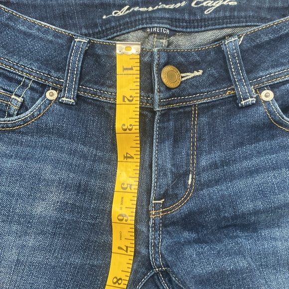 American Eagle Stretch Bootcut Jeans Size 6 Dark Wash Mid Rise AE Denim - Picture 4 of 12